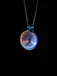 Image 3 of Psychedelic tree pendant backed in glopal.