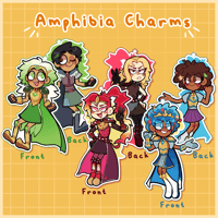 Image 1 of Amphibia Calamity Form Glitter Charms (Collab with @Outer_Stars)