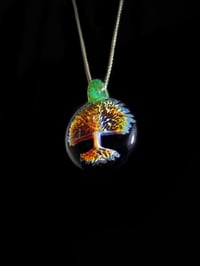 Image 1 of Psychedelic tree pendant with sea slyme bale.