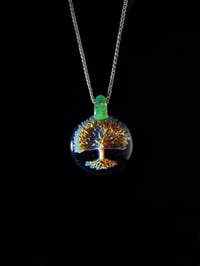 Image 2 of Psychedelic tree pendant with sea slyme bale.