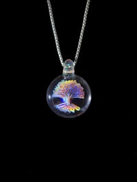 Image 3 of Psychedelic tree pendant with crushed opal bale.