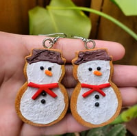 Starbucks Snowman Cookie Earrings 