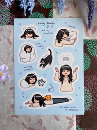 Image 2 of Lazy Bones v.2 | Gojo Maid Sticker Sheets