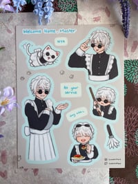 Image 3 of Lazy Bones v.2 | Gojo Maid Sticker Sheets