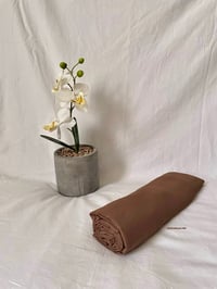 Image 1 of Chocolate brown chiffon hijab 