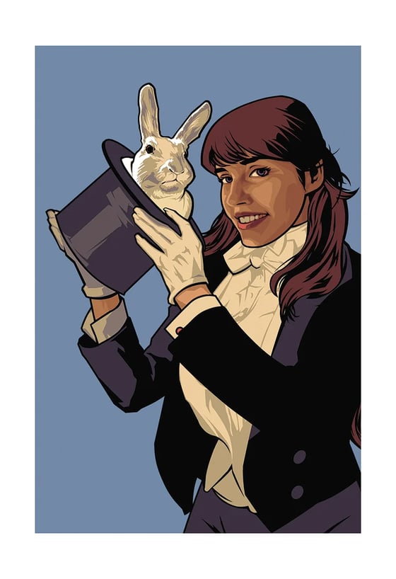 Image of "Bunny and Magic Friend" Print