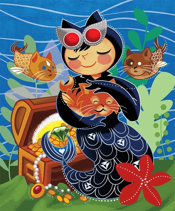 Image of "Catmaid" Print