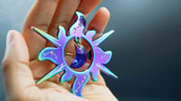 Image 1 of Summer Eclipse -  Anodized Sun and Moon Enamel Pin