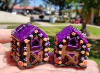 Image 1 of SMALL Abandoned GingerBread House Earrings 