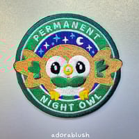 Image 3 of "Permanent Night Owl" - Embroidered Patch
