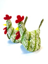 Chicken Pot Holders - Green Batik
