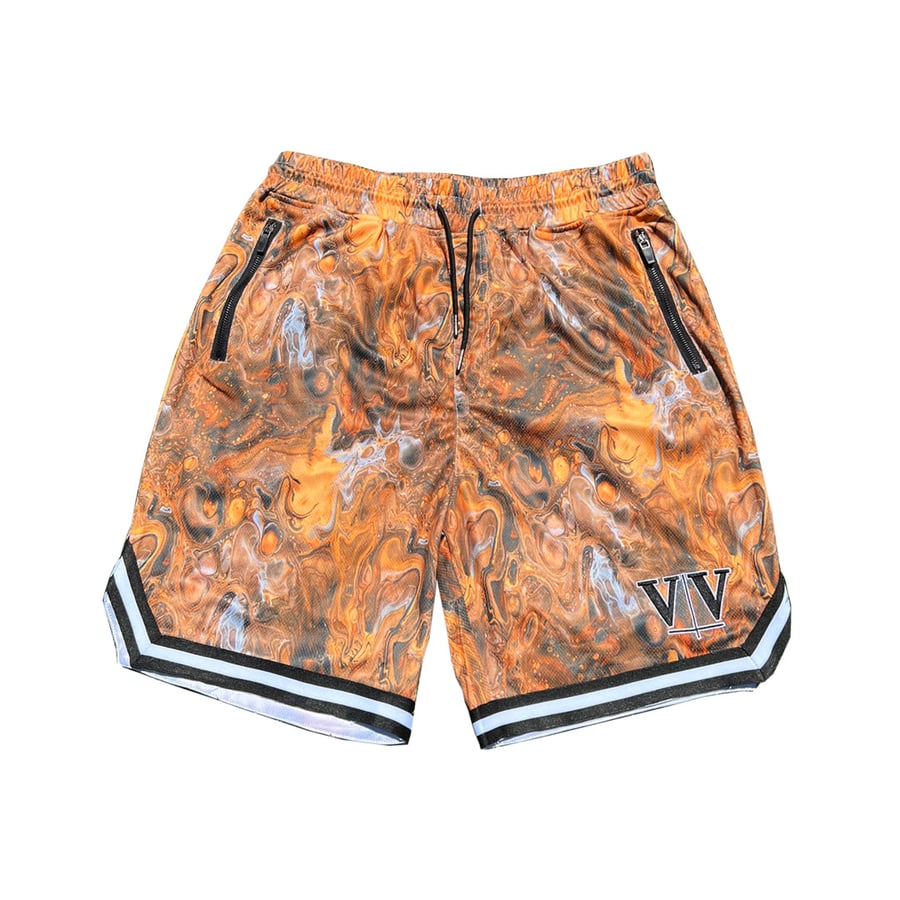 Image of Orange Marble Shorts