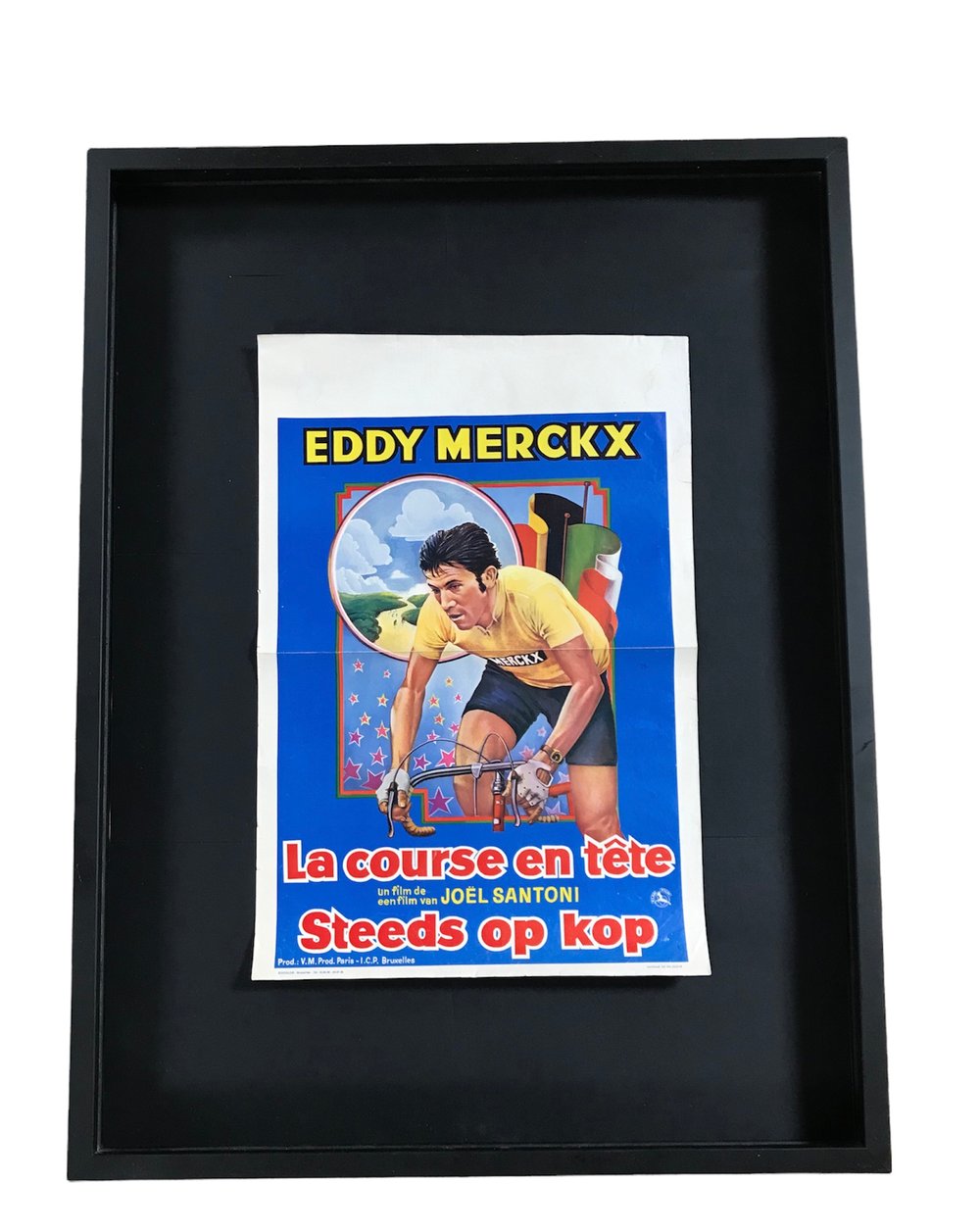 Original Belgian movie poster for Joel Santoni's film about Eddy Merckx in 1974.