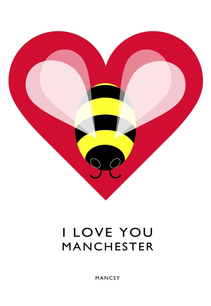 Image of A4 I LOVE YOU MANCHESTER digital print 