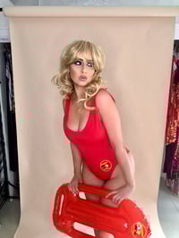 Image 5 of Red Swimsuit Lifeguard Costume