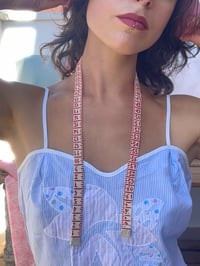 Image 3 of Tape measure necklace Red & creamy