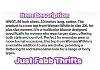 Image 6 of New 3X woman within Top #798*10