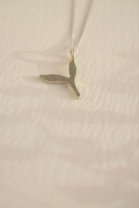 Image 1 of  FairMined 9-Carat White Gold double Leaf Pendant Necklace