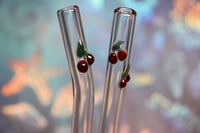 Image 2 of Cherry Glass Drinking Straw