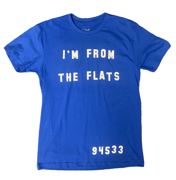 Image of FLATS T-Shirt Blue/White