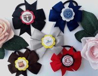 Image 2 of ANY SCHOOL CREST bow bobble,School bow hair clip,School crest bobble,School crest hair bow