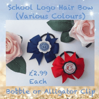 Image 3 of ANY SCHOOL CREST bow bobble,School bow hair clip,School crest bobble,School crest hair bow