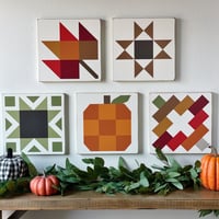 Image 1 of SET of 5 - Autumn Harvest Collection - 11" Barn Quilts