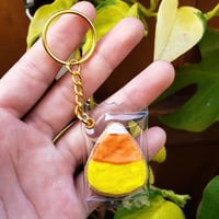 Candy Corn Sugar Cookie Keychain 