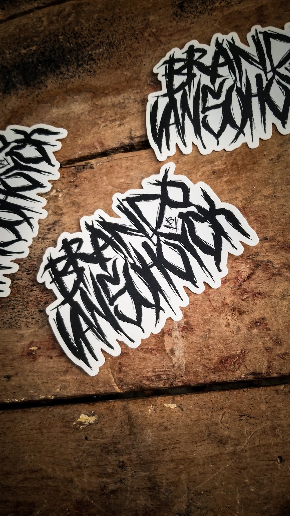 Brando Gnarly Font Stickers 