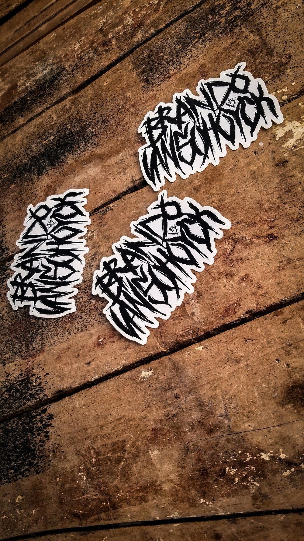 Brando Gnarly Font Stickers 