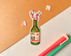 Peach Soju Blossom Vase Sticker
