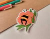 Sleepy Bee Butt in a Flower Sticker