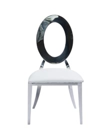Image 1 of White and Silver luxury  chair 