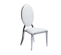 Image 1 of Silver and White Luxury Chair with  Back Cushions 