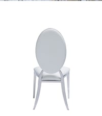 Image 2 of Silver and White Luxury Chair with  Back Cushions 