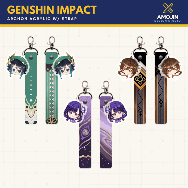 Image of GENSHIN IMPACT: Acrylic Strap Archons