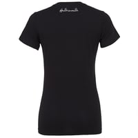 Image 2 of woman's black tee