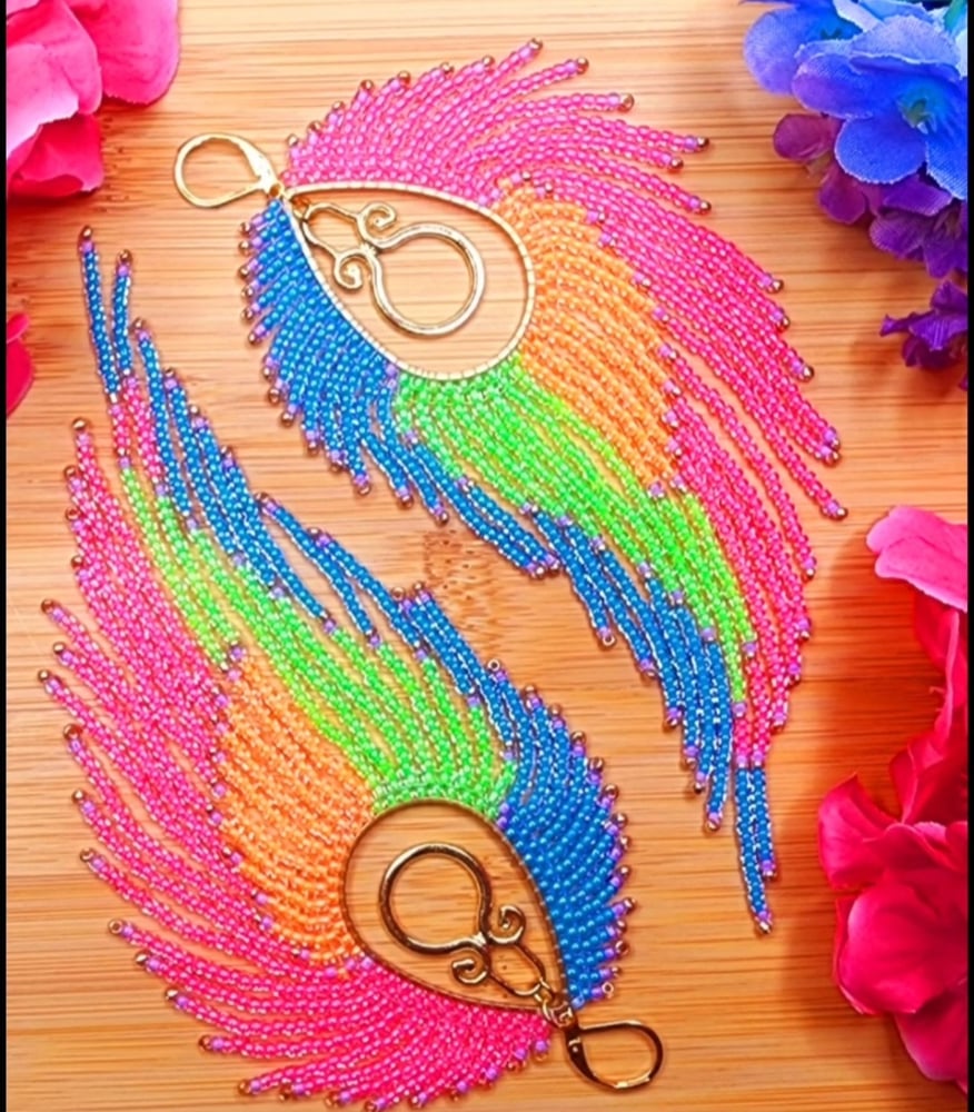 Image of Summer Goddess Fringe Earrings 