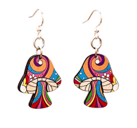 Psychedelic Mushroom Earrings