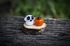 Tiny Ghost + Pumpkin Borosilicate Glass Art