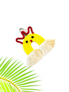 Animal Macrame Purse Charm Keychain - Chicken