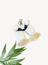 Animal Macrame Purse Charm Keychain - Sheep