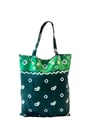 Foldable Batik Tote - Mini Tie Dye/ Jumputan - Green