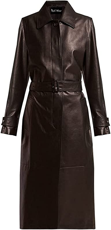 Leather Long Coat for Women -Women's Long Coat