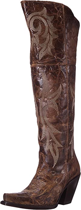 Image of Boots Womens Dress Boots Knee High High Heel 3" & Up - Brown