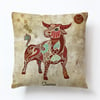 Zodiac European And American Series Linen Pillowcase