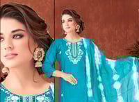 Image 1 of KSV8103-3 Pc Soft Rayon Kurtha Set