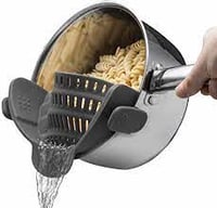 Silicone Pot Strainer - Adjustable Snap On Strainer For Most Pots & Pans- Food Grade, Heat Resistant