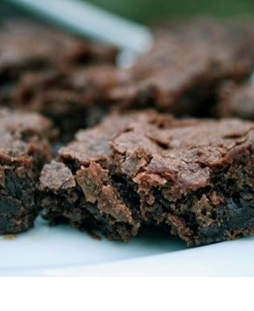 Chocolate Chewy Squares ( made with olive oil )