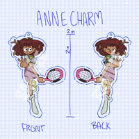 2in x 2in Double Sided Anne Charm